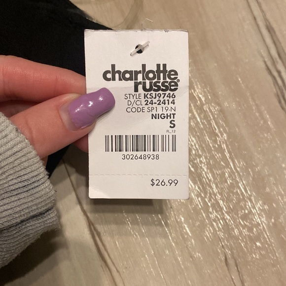 NWT CHARLOTTE RUSSE | Black Strapless Romper - Picture 3 of 6